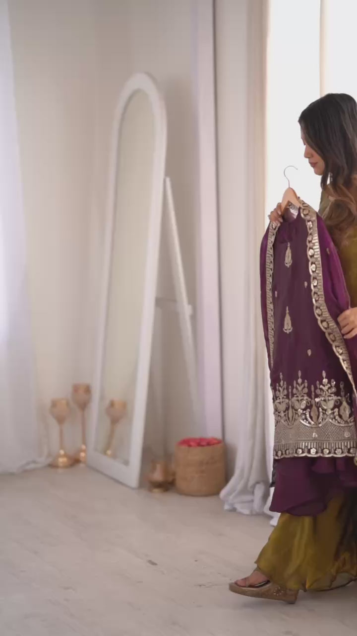 Sophisticated Embellished Sharara Suit Traditional Craftsmanship for Special Occasions